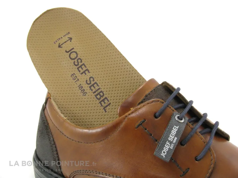 Achat chaussures Josef Seibel Homme Ville / Travail, vente Josef Seibel - 42801 ALASTAIR 01 Cognac - Chaussure derbi Homme cuir 