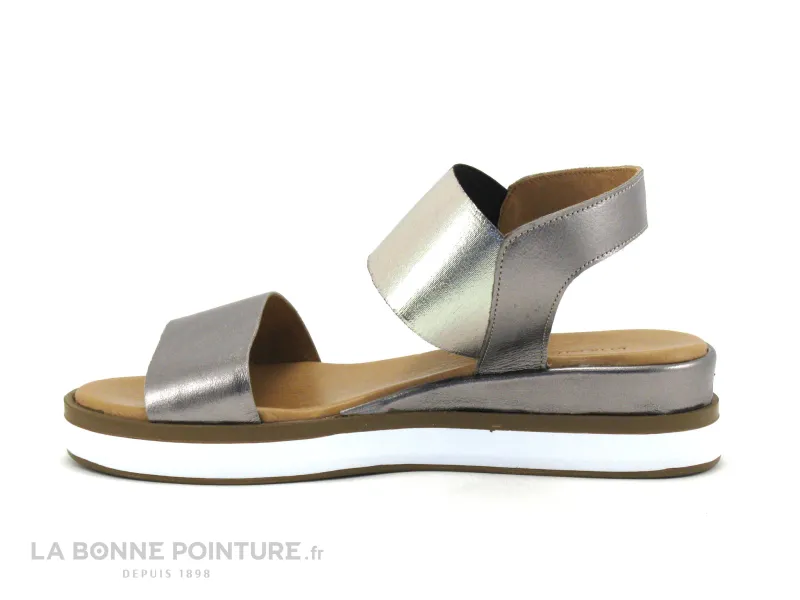 Achat chaussures La Vie est Belle Femme Sandale et Nu-pieds, vente La Vie est belle FELINA Metal anthracite - Nu-pieds Femme