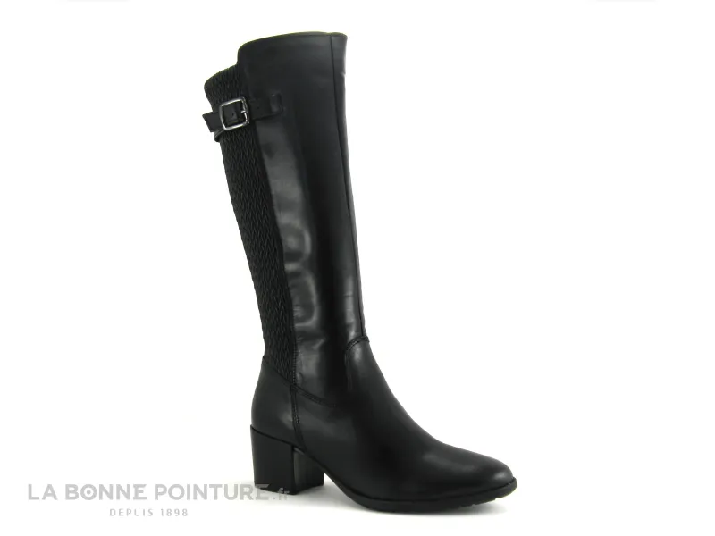 Achat chaussures Tamaris Femme Botte, vente Tamaris 1-25538-23 Black - Botte noire talon haut et large