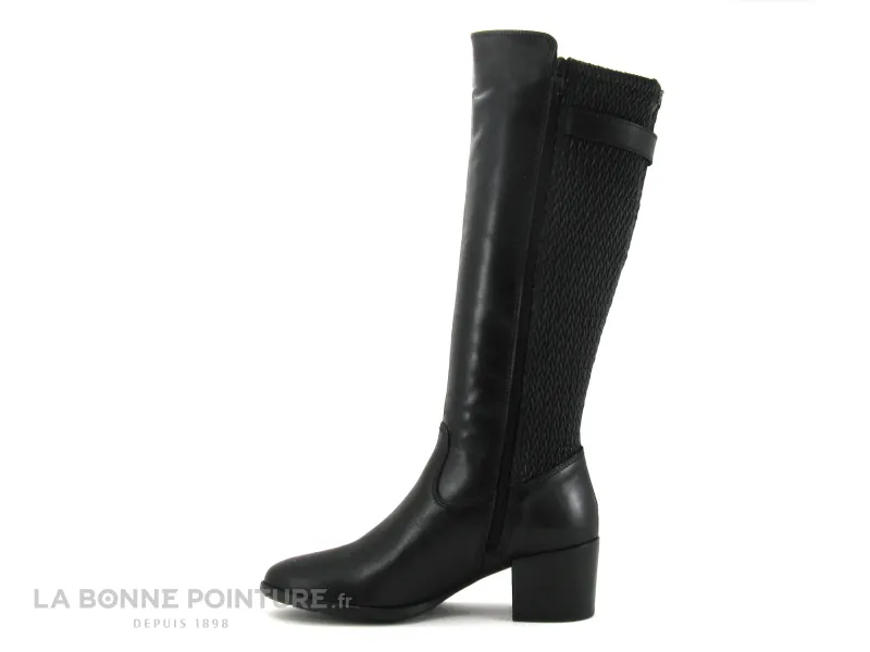 Achat chaussures Tamaris Femme Botte, vente Tamaris 1-25538-23 Black - Botte noire talon haut et large