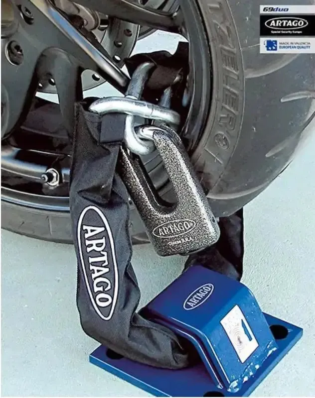 Antivol moto chaine +  Cadenas Artago - SRA | Lg : 150cm