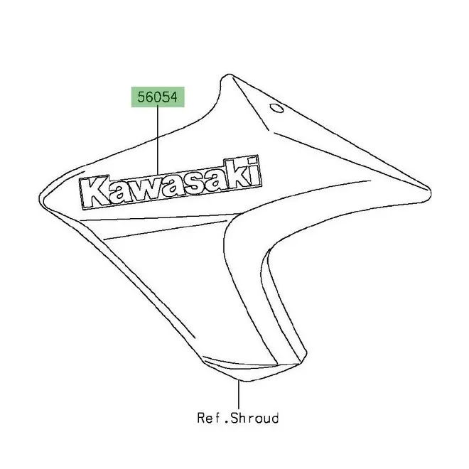 Autocollant "Kawasaki" écopes Kawasaki Er-6n (2013-2015) | Moto Shop 35