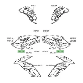 Autocollant "Versys" (avant) flanc tête de fourche Versys 650 SE (2017-2020) | Moto Shop 35