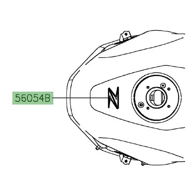 Autocollant "Z" réservoir à carburant Z400 (2019 et +) | Moto Shop 35