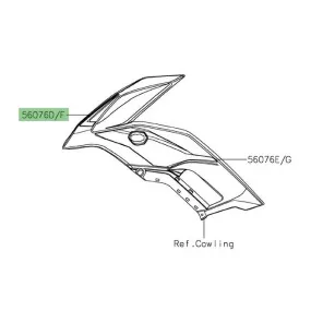 Autocollant supérieur flanc de carénage Versys 650 (2021) | Moto Shop 35