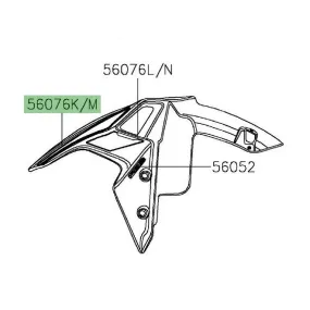 Autocollant supérieur garde-boue avant Kawasaki Z900 (2022-2024) | Moto Shop 35