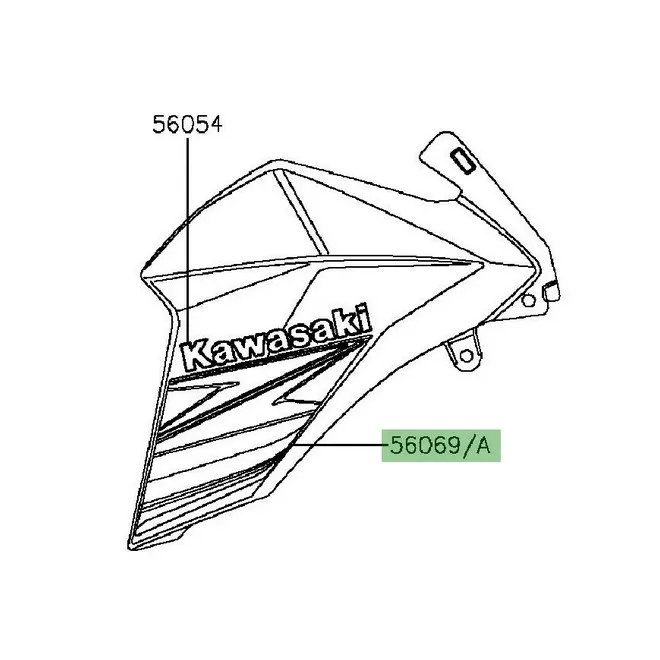 Autocollant écopes latérales Kawasaki Z800 (2013-2015) | Moto Shop 35