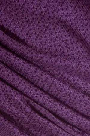 Bandeau pour chimiothérapie et pelade à pois et son bonnet assorti violet