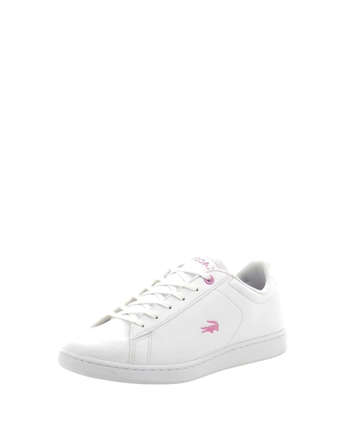 Baskets Carnaby junior Lacoste Ref 58625 21G Blanc