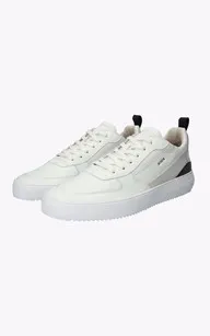 Baskets cuir BG169 blanc Blackstone - La Canadienne - Chaussures Cuir Blanc