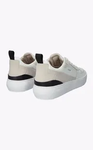 Baskets cuir BG169 blanc Blackstone - La Canadienne - Chaussures Cuir Blanc