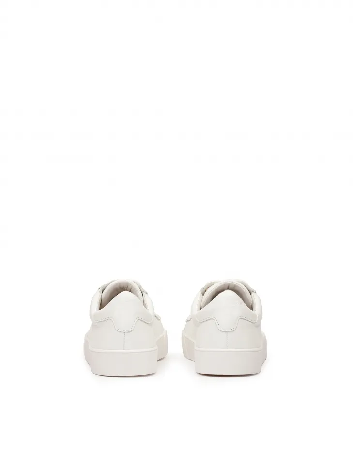 Baskets minimalistes en cuir blanc