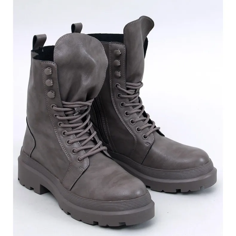 Bottines à lacets avec protecteur Kinchs Grigio gris