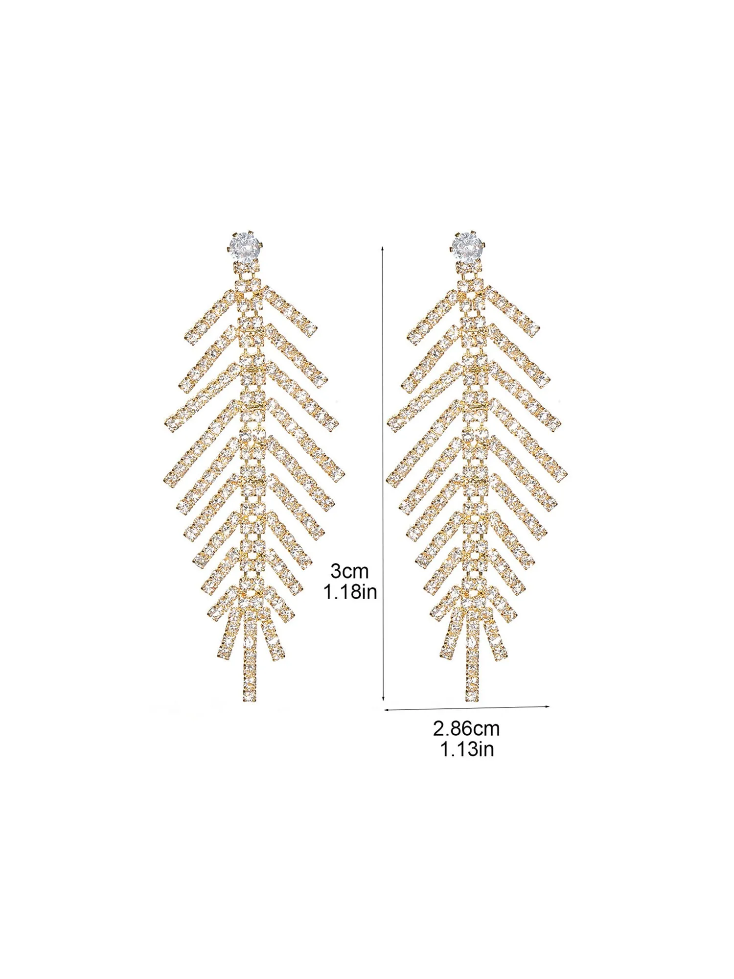 Boucles d'oreilles à pampilles et chaîne en forme de griffe