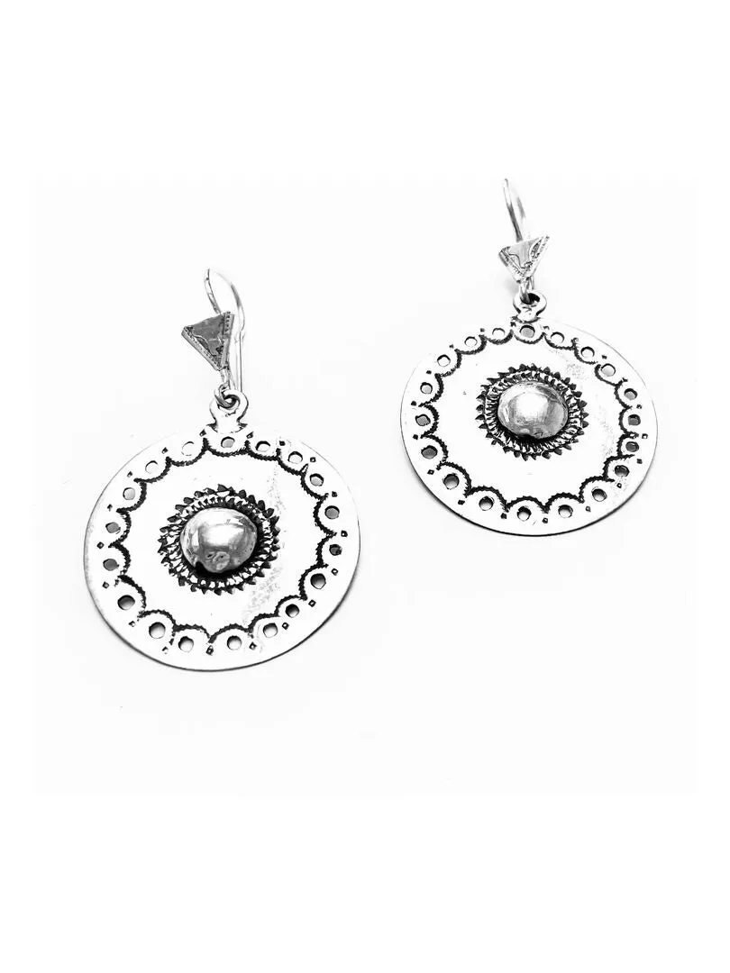 Boucles d'oreille touareg en argent, Bijoucolor - Argent