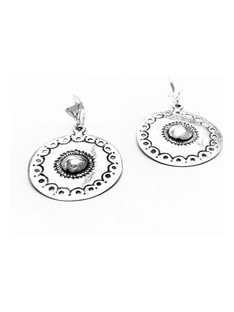 Boucles d'oreille touareg en argent, Bijoucolor - Argent