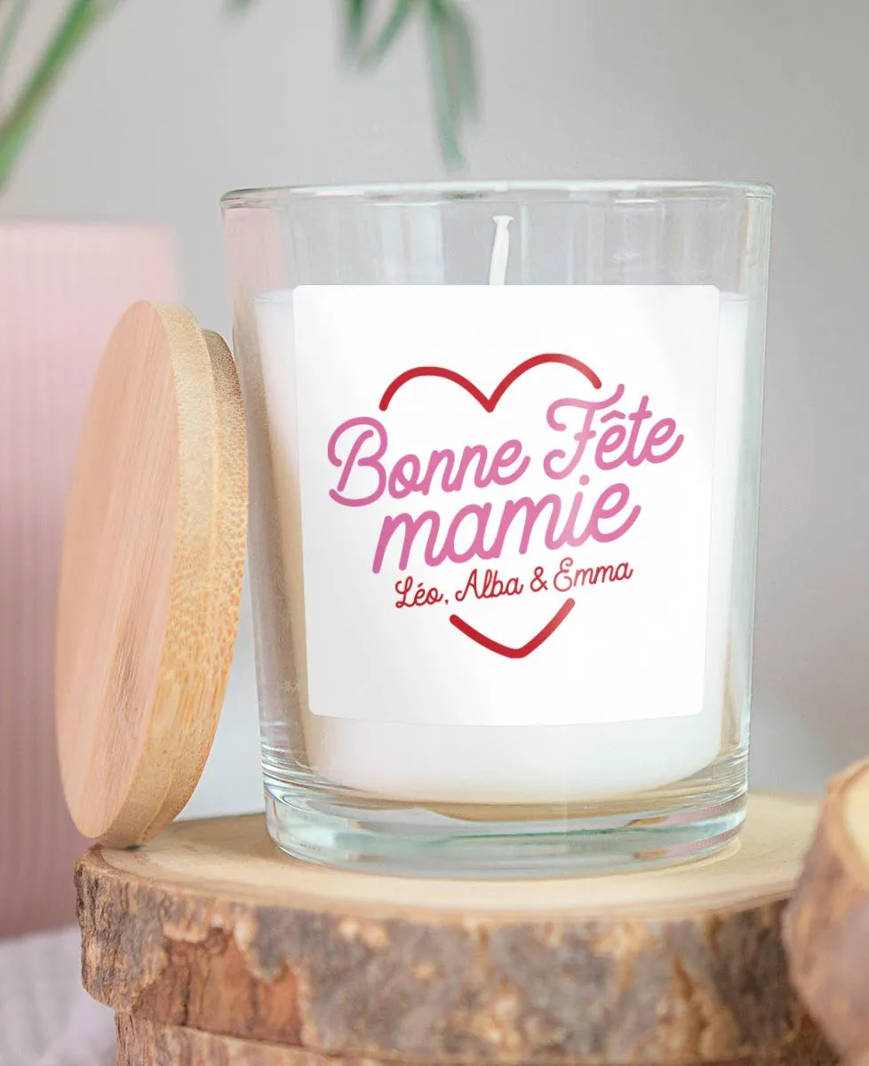 Bougie Bonne fête Mamie personnalisé