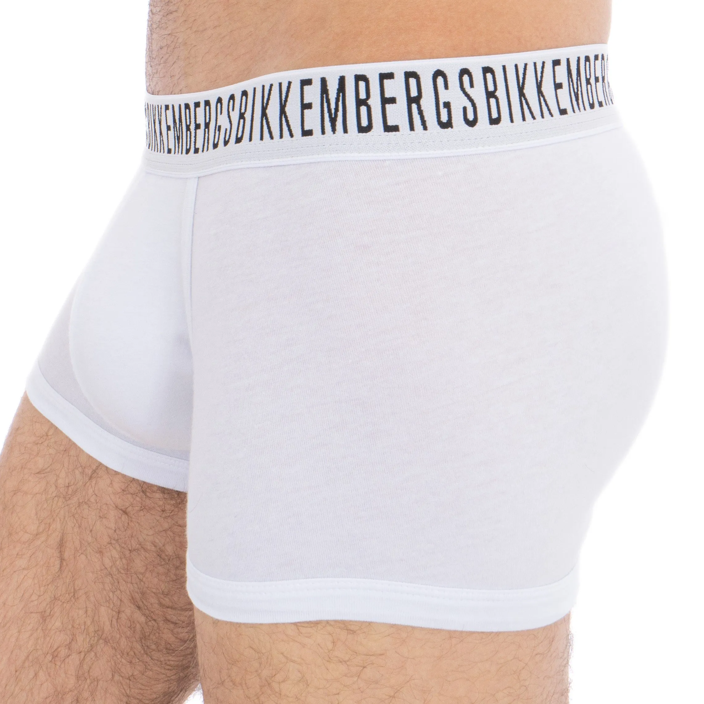 Boxer Stretch Cotton blanc - BIKKEMBERGS : vente shorty boxers homm...