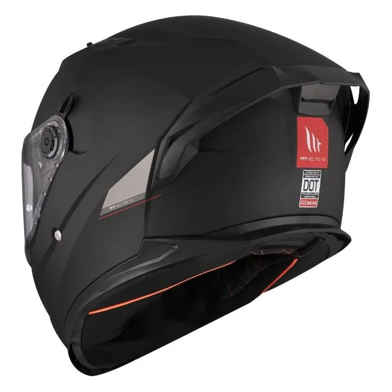 Casque moto integral | MT BRAKER SV A12 |  Noir MAT