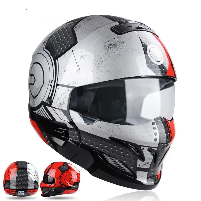 Casque Moto Predator avec Poignées Amovibles Polyvalentes