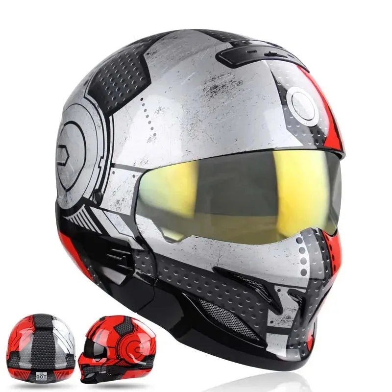 Casque Moto Predator avec Poignées Amovibles Polyvalentes