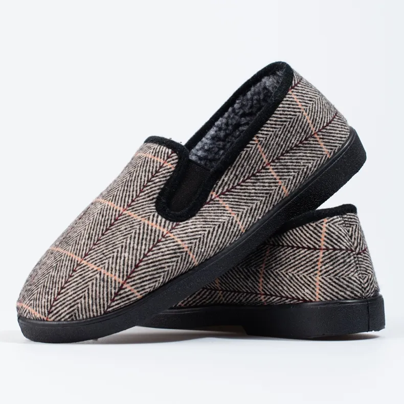 Chaussons confortables pour hommes gris de Shelovet