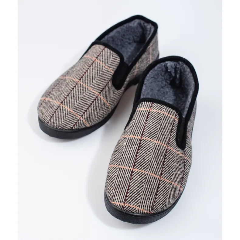 Chaussons confortables pour hommes gris de Shelovet