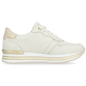 Chaussures de sport en cuir, baskets pour femmes, beige Remonte D1322-60