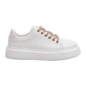 Chaussures de sport en cuir pour femmes CheBello 4362 blanc blanche