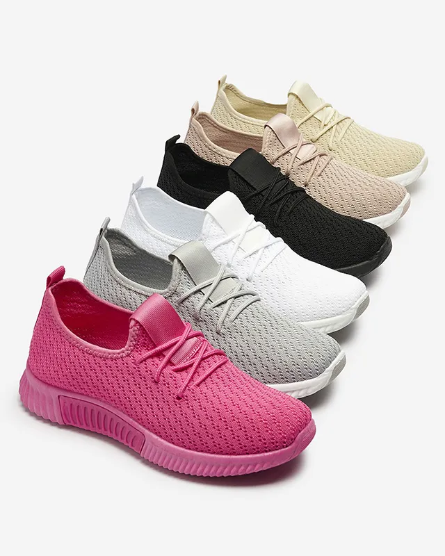 Chaussures de sport noires en tissu pour femmes Vobbu- Footwear