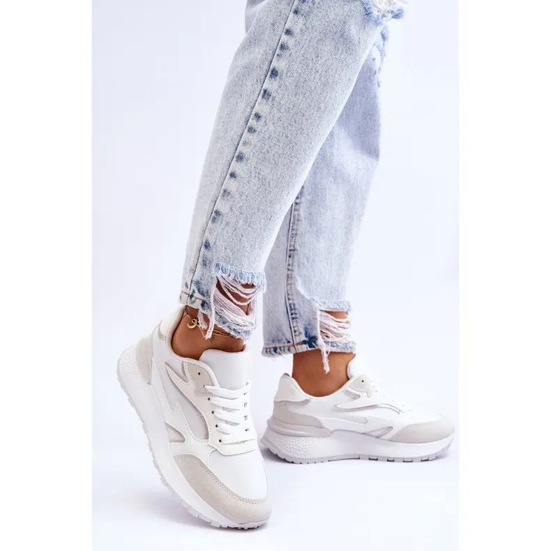 Chaussures de sport à plateforme pour femmes Blanc Henley blanche