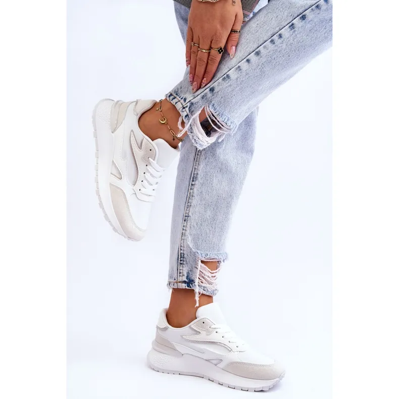 Chaussures de sport à plateforme pour femmes Blanc Henley blanche