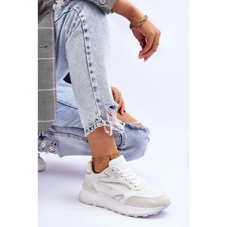 Chaussures de sport à plateforme pour femmes Blanc Henley blanche