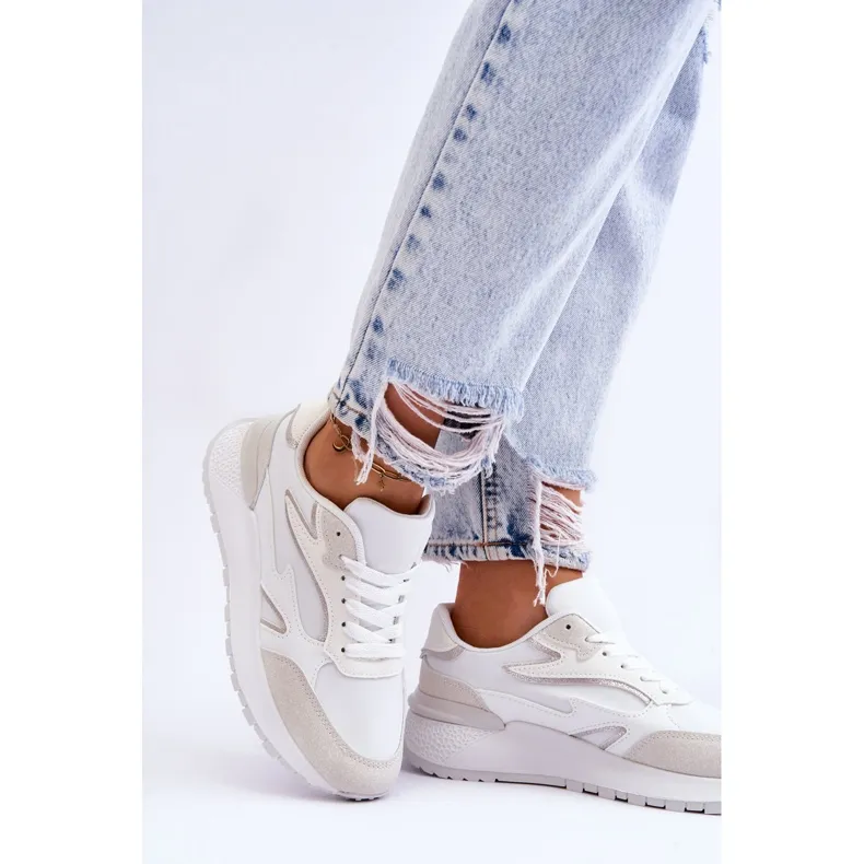 Chaussures de sport à plateforme pour femmes Blanc Henley blanche