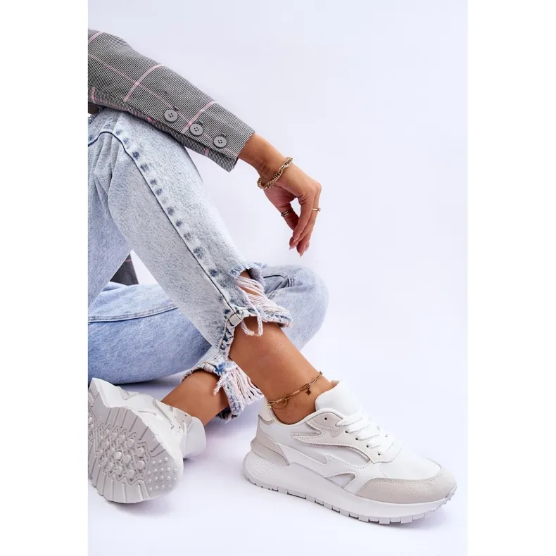 Chaussures de sport à plateforme pour femmes Blanc Henley blanche