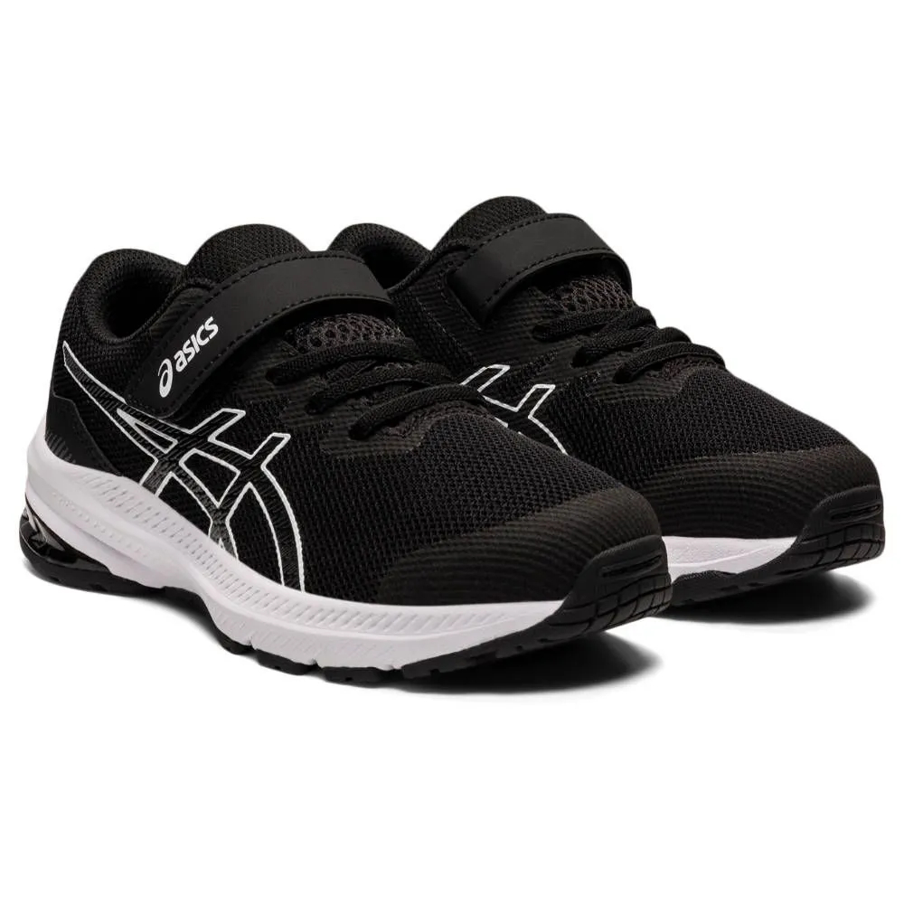 Chaussures running Asics Gt-1000 Ps Junior Noire et Blanche Mixte |1014A238-001