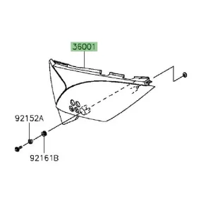 Coque arrière Kawasaki KLX 125 (2010-2016) | Moto Shop 35