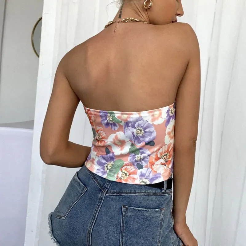 Crop top chic fleuri