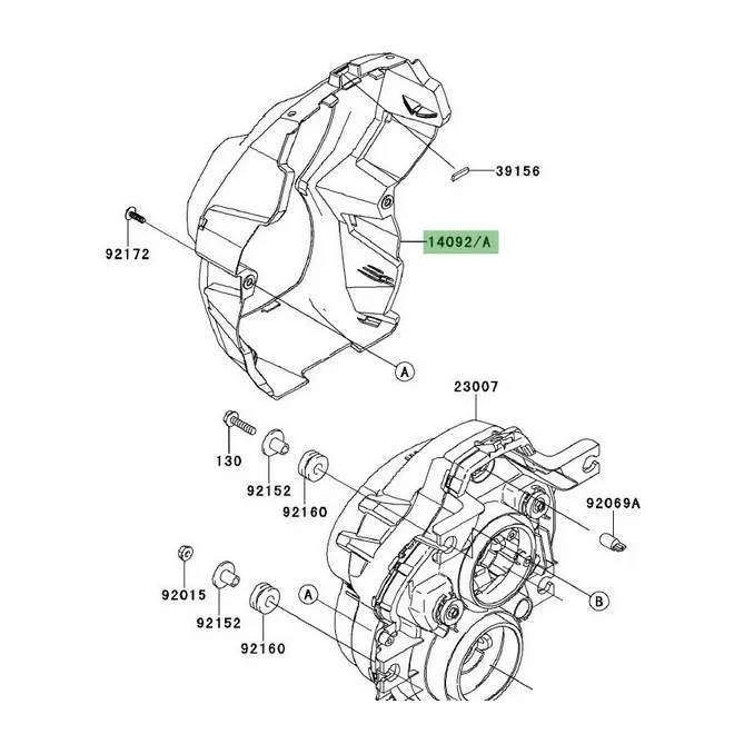 Entourage optique avant Kawasaki Versys 1000 (2012-2014) | Moto Shop 35