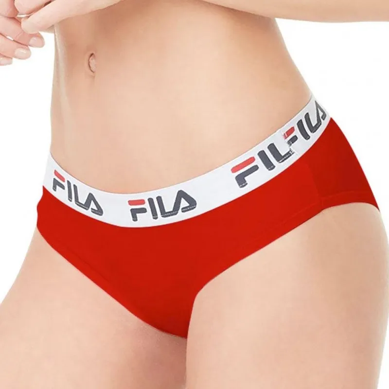 FILA Shorty Femme Coton CEINT Rouge