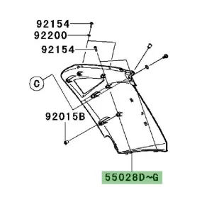 Flanc de carénage peint Kawasaki GTR 1400 (2008-2009) | Moto Shop 35