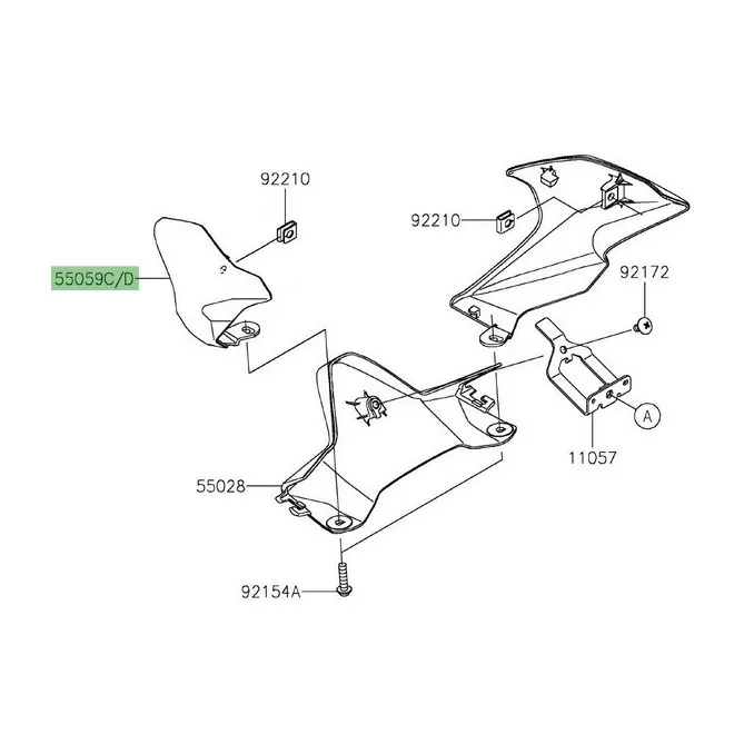 Flanc de tête de fourche Kawasaki Z900 (2020-2024) | Moto Shop 35