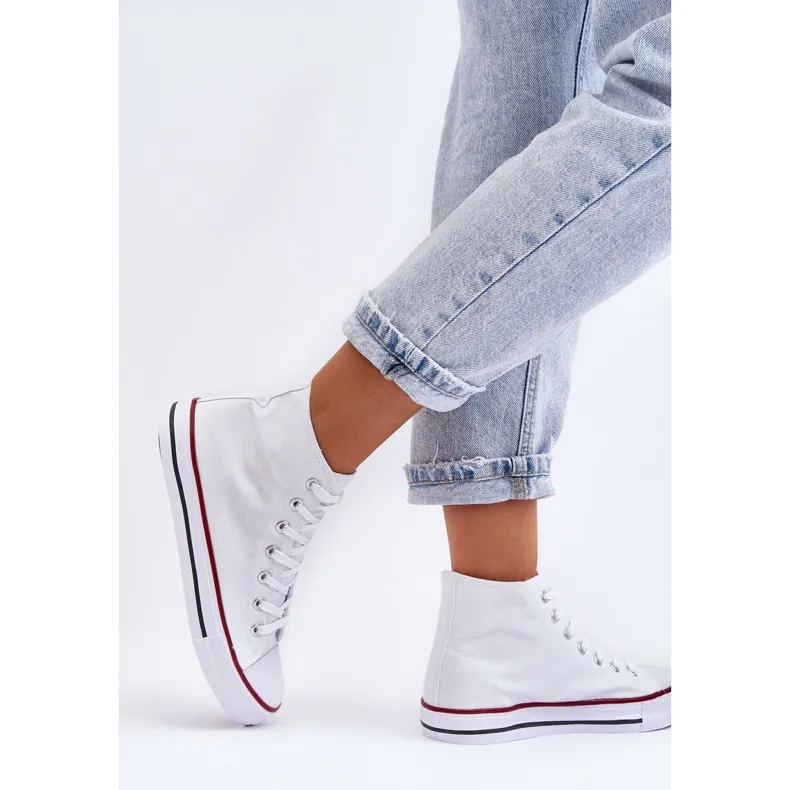 FR1 Baskets montantes classiques pour femmes Blanc Remos blanche