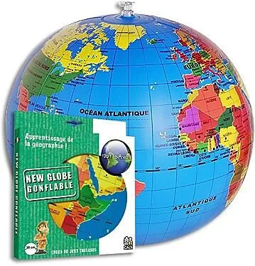 GLOBE GONFLABLE LE MONDE 30CM