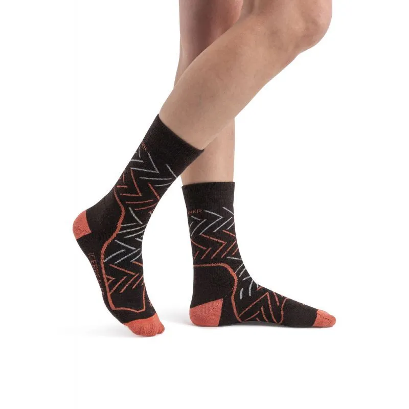 Icebreaker Hike+ Medium Crew Sunrise - Chaussettes en laine mérinos femme | Hardloop