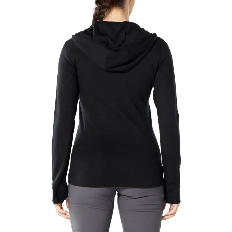 Icebreaker Quantum II Long Sleeve Zip Hood - Veste en laine mérinos femme I Hardloop | Hardloop