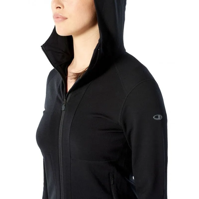 Icebreaker Quantum II Long Sleeve Zip Hood - Veste en laine mérinos femme I Hardloop | Hardloop