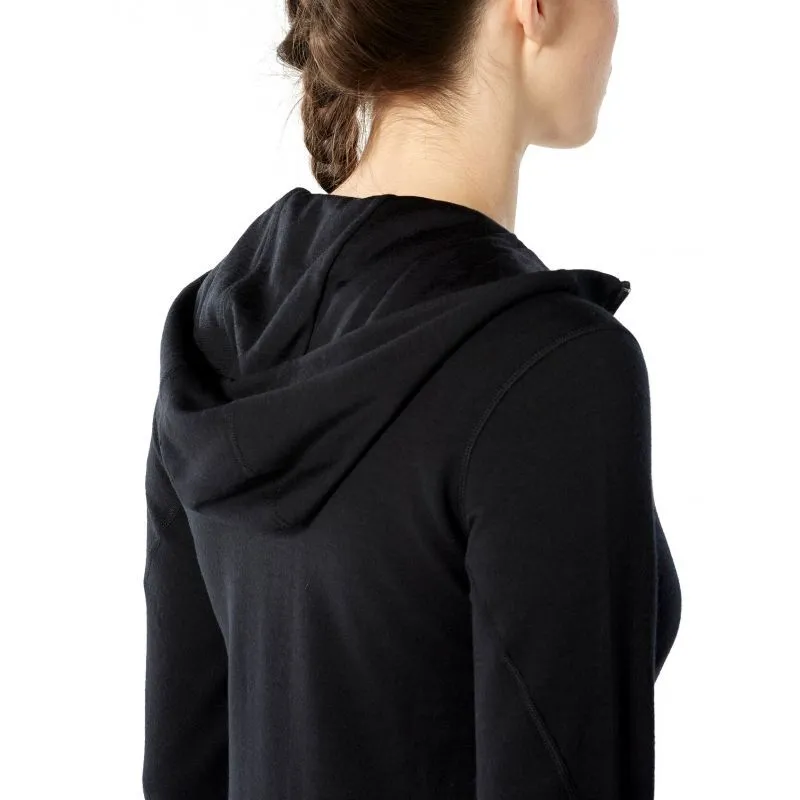 Icebreaker Quantum II Long Sleeve Zip Hood - Veste en laine mérinos femme I Hardloop | Hardloop