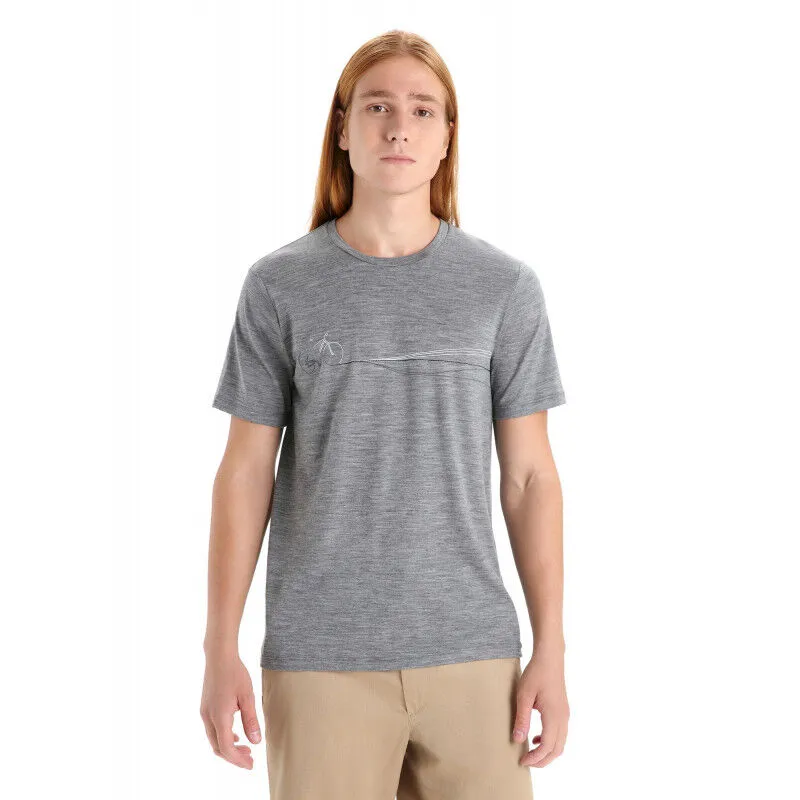 Icebreaker Tech Lite II SS Tee Cadence Paths - T-shirt en laine mérinos homme | Hardloop