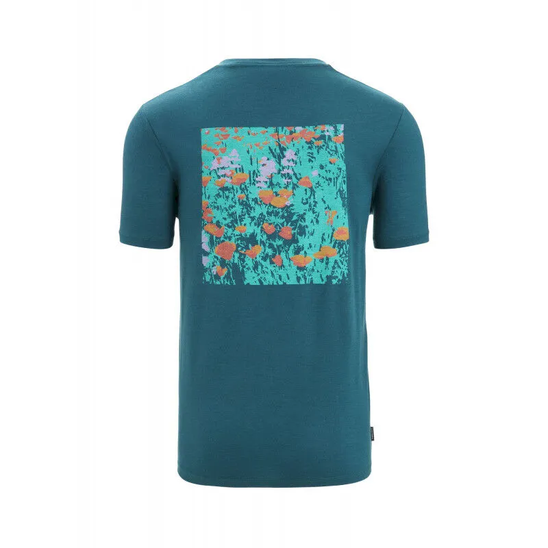 Icebreaker Tech Lite II SS Tee Wildflower Bloom - T-shirt en laine mérinos homme | Hardloop